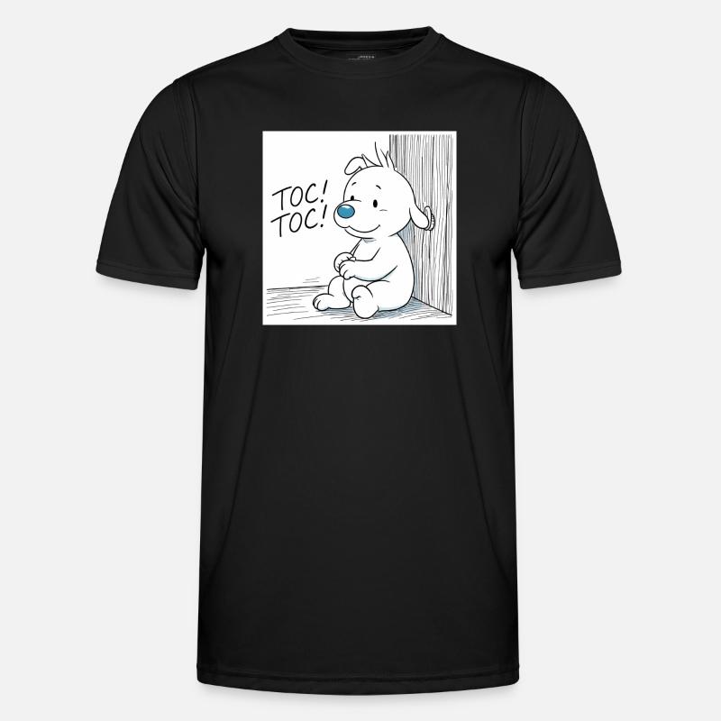 Idéfix Frappe Toc Toc Toc - Männer Funktions-T-Shirt - Schwarz