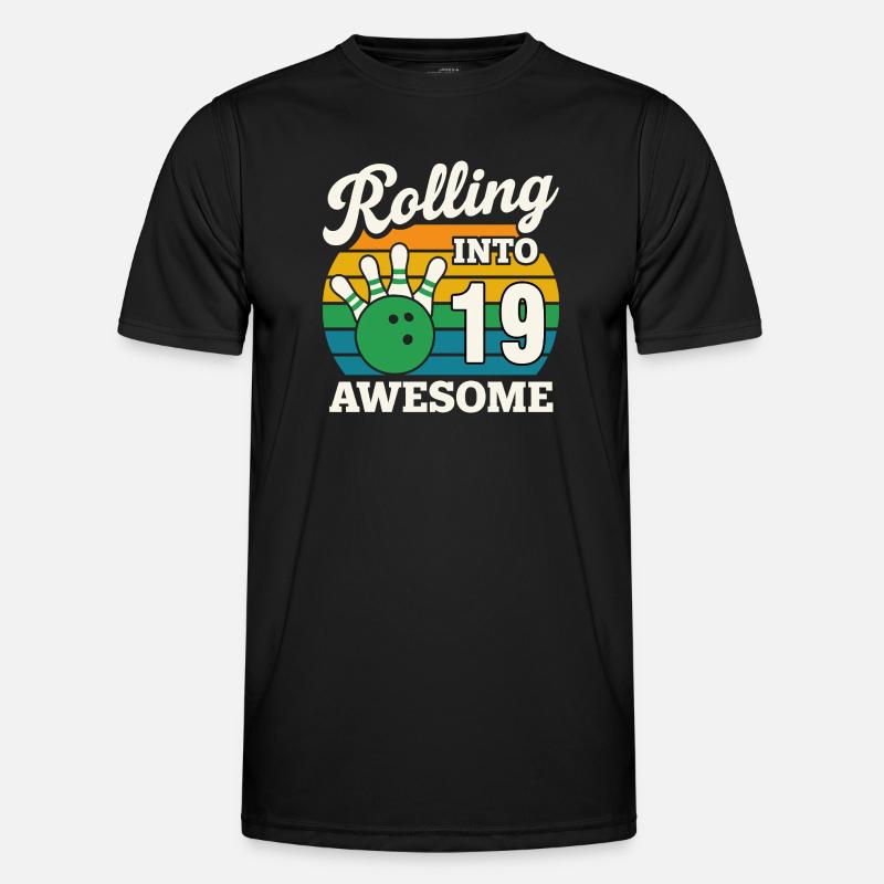Rolling Into 19 Birthday Tee - Men's Functional T-Shirt - black