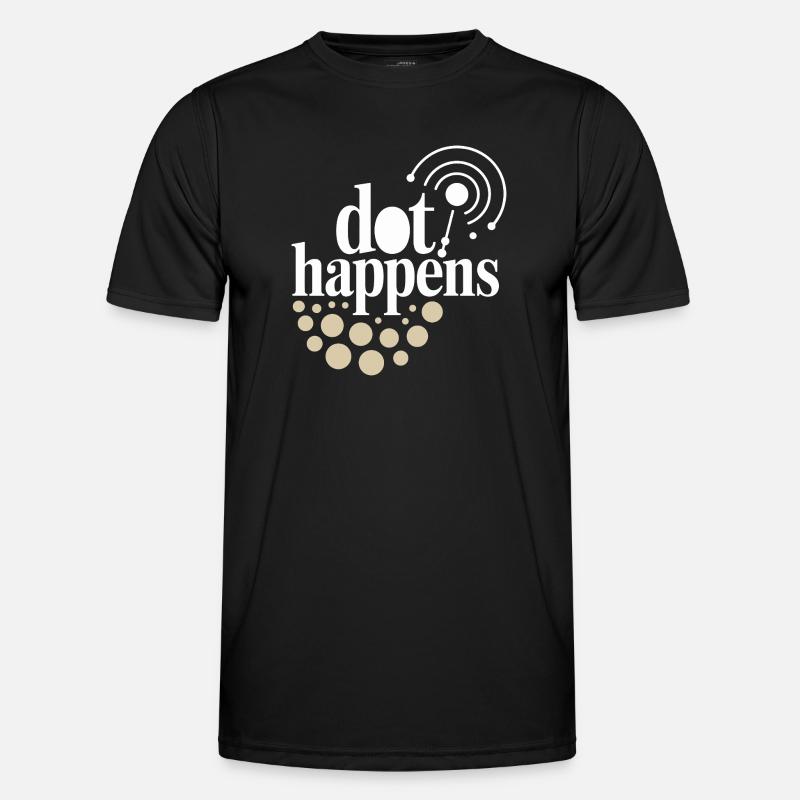 Dot Happens Morse Code Spaß - Männer Funktions-T-Shirt - Schwarz