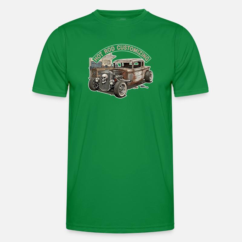 Rustic Hot Rod Customization Design Männer Funktions-T-Shirt