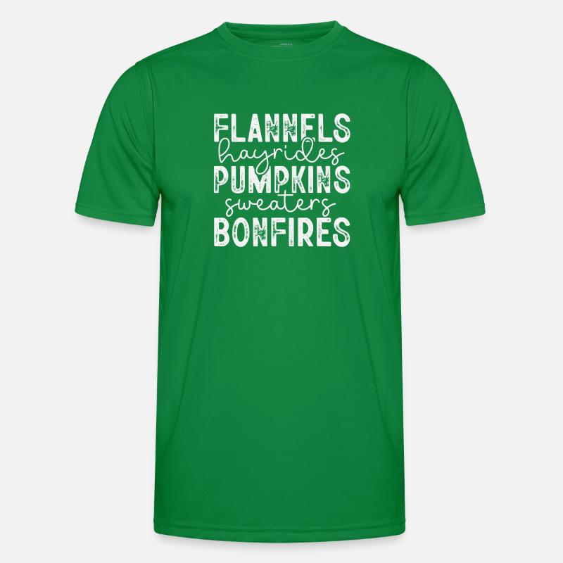 Authentisches Herbst-Design mit natürlichen Elementen Männer Funktions-T-Shirt