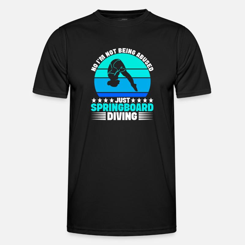 Kunstspringen Turmspringer Sprungbrett - Männer Funktions-T-Shirt - Schwarz