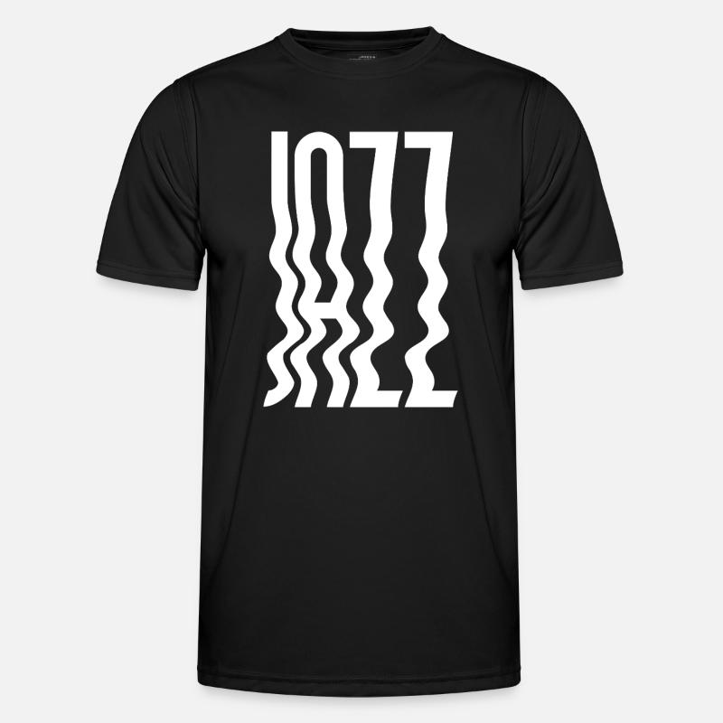 Abstract Wavy Jazz logo - Men's Functional T-Shirt - black