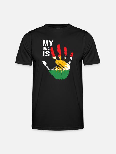 Kurdistan Kurden Handdesign mit Flagge - Männer Funktions-T-Shirt - Schwarz