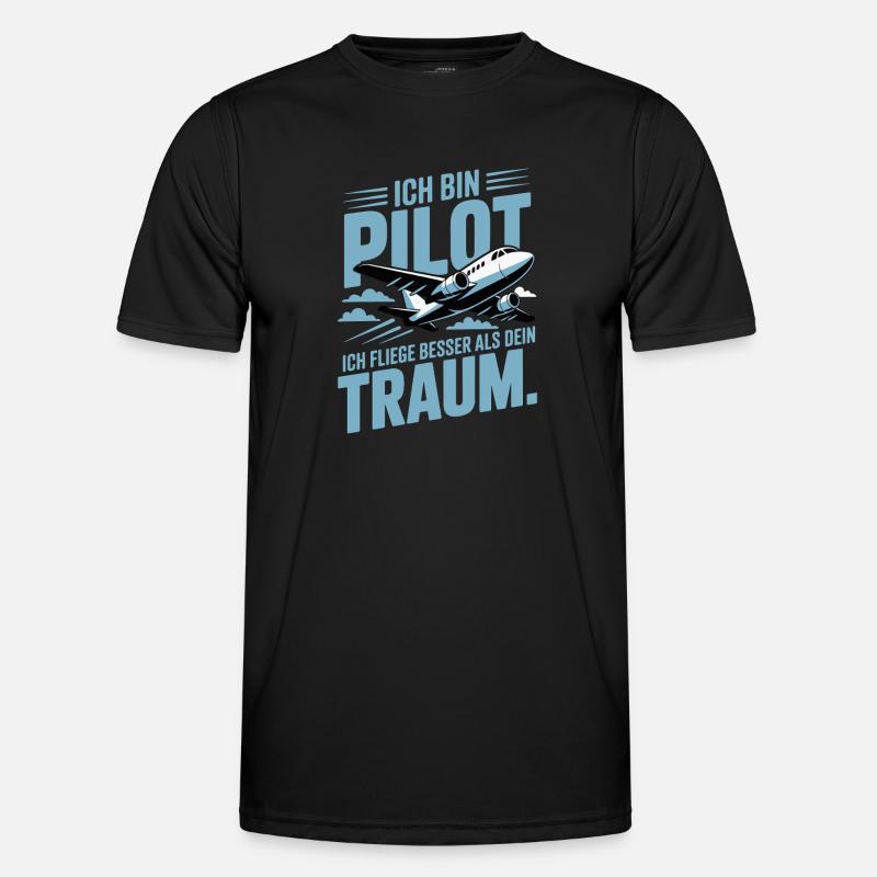 Pilot Geschenkidee Männer Funktions-T-Shirt