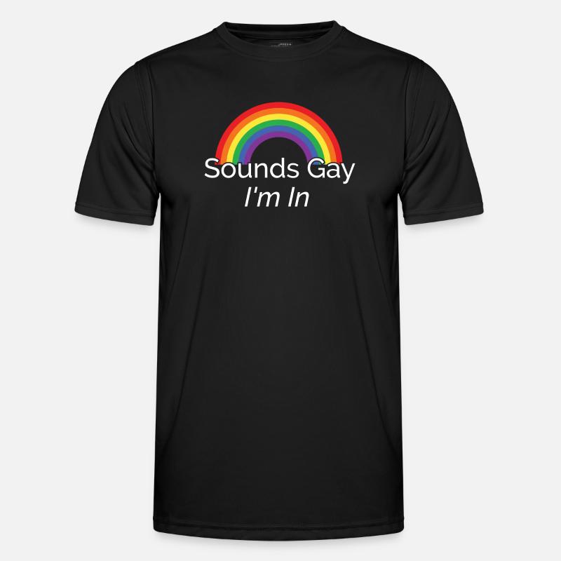 Vivid Rainbow Pride Design - Men's Functional T-Shirt - black
