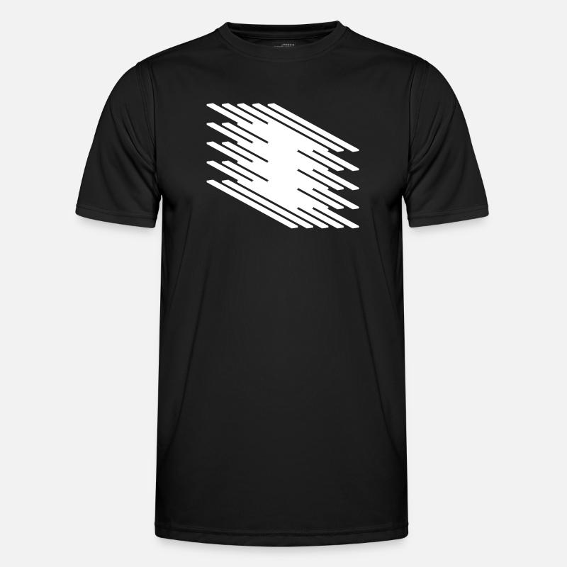 Abstract Dynamic Line Pattern - Men's Functional T-Shirt - black