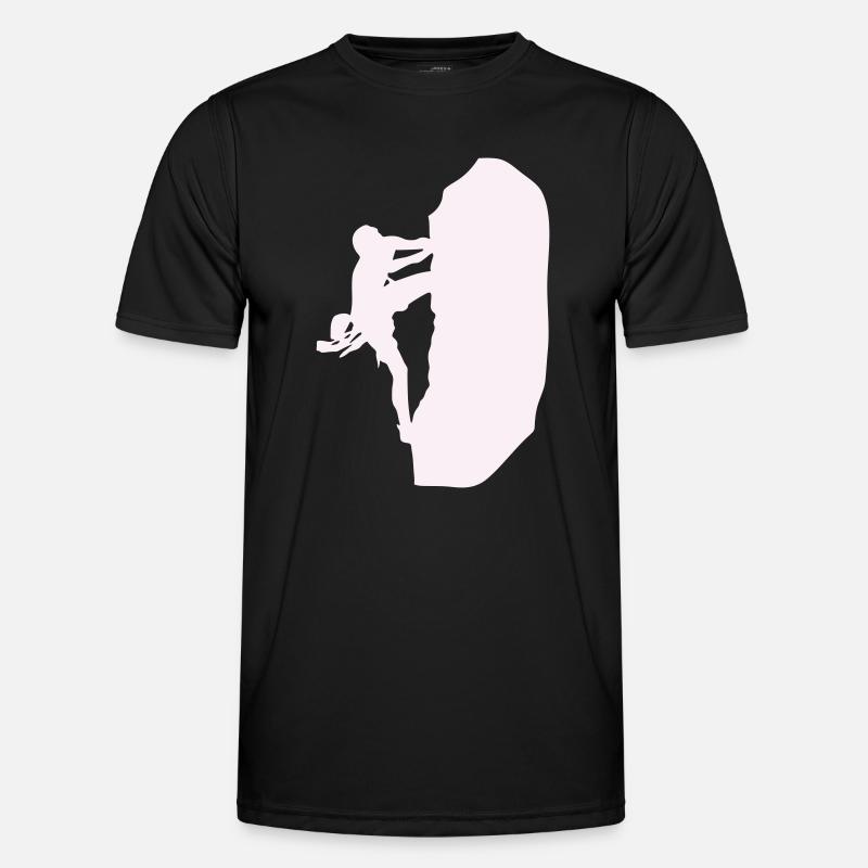 klettern_bergsteigen_silhouette- - Men's Functional T-Shirt - black