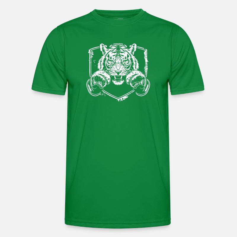 Starker Tiger mit Kampfpose Männer Funktions-T-Shirt