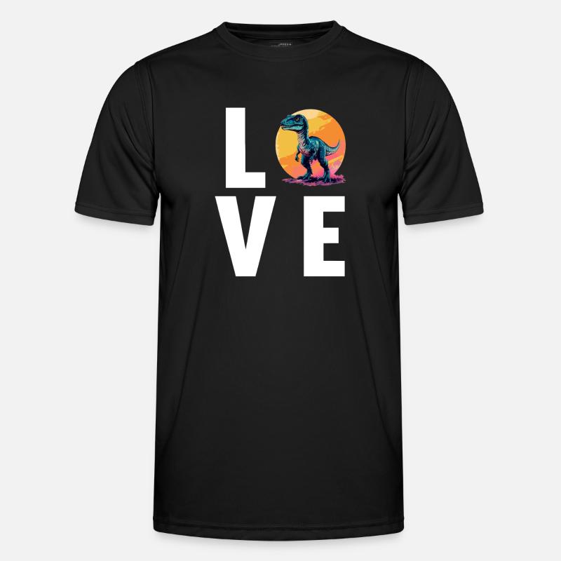 Dino Dinosaur Dinosaur - Men's Functional T-Shirt - black