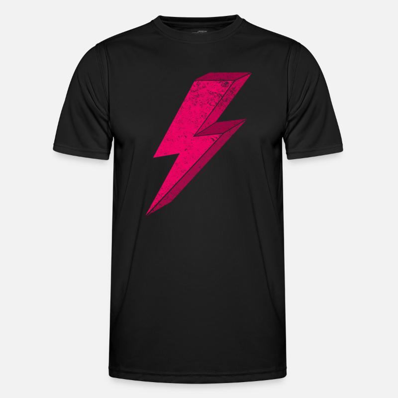 Conception d'éclair rose vif 3D T-shirt sport Homme