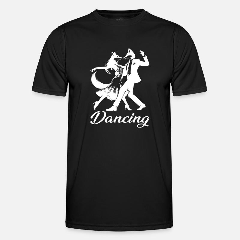 Tango Foxes Design – Dancing - Men's Functional T-Shirt - black