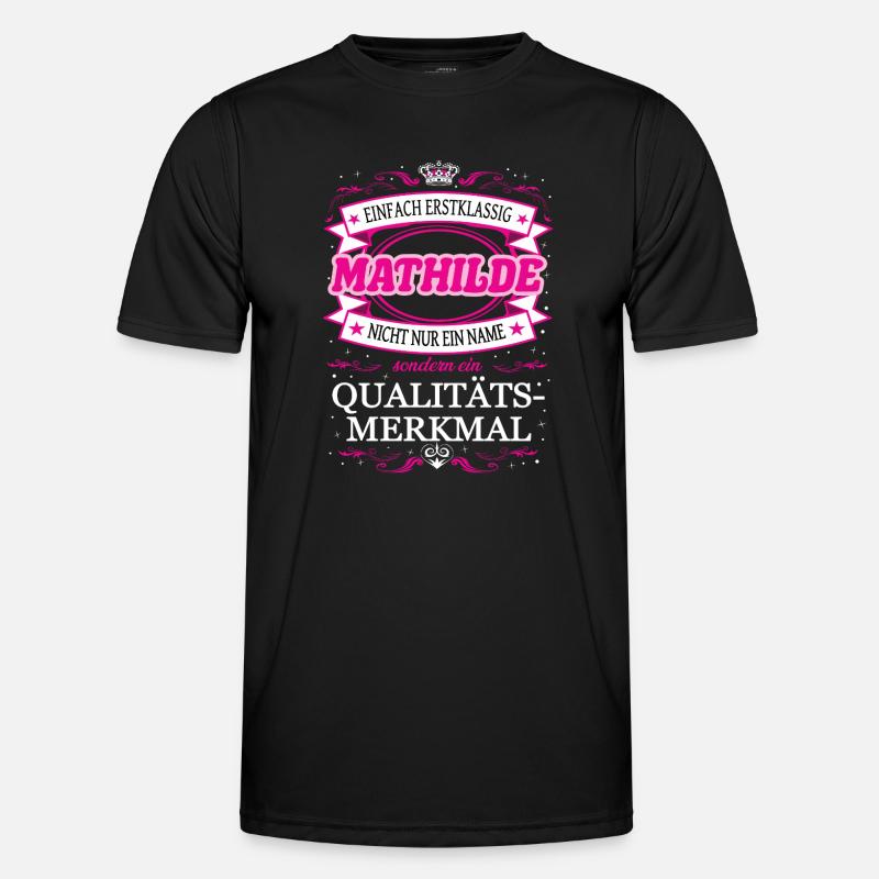 Qualitätsmerkmal Mathilde einfach Erstklassig - Männer Funktions-T-Shirt - Schwarz