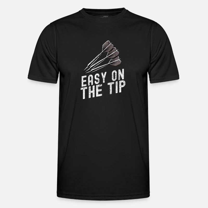 Dartscheibe mit Präzisionspfeil-Design - Männer Funktions-T-Shirt - Schwarz