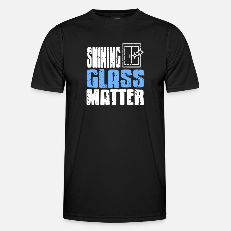 Glazier Professional Craftsmanship Window Pride - Men's Functional T-Shirt - black