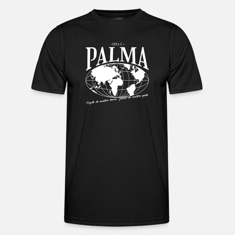 World Map Palma Design - Men's Functional T-Shirt - black