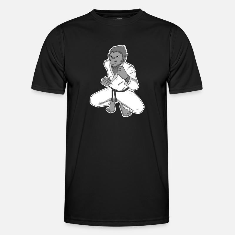 Strong monkey doing karate - Men's Functional T-Shirt - black