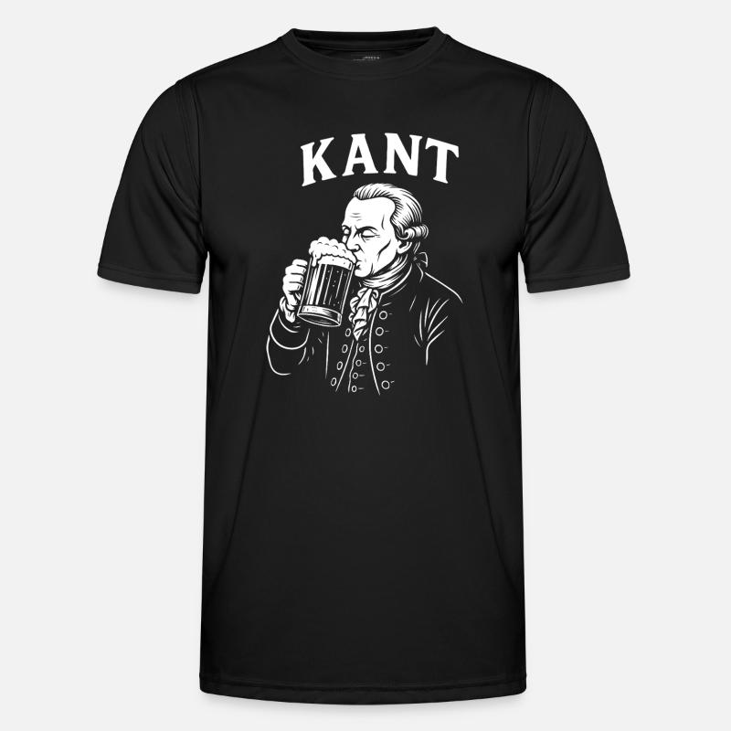Kant drinking Enlightenment Beer gift - Men's Functional T-Shirt - black