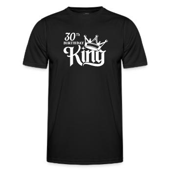 Roi du 30e anniversaire - T-shirt sport Homme - noir - Devant - AI Model Male 178 dark (178cm)