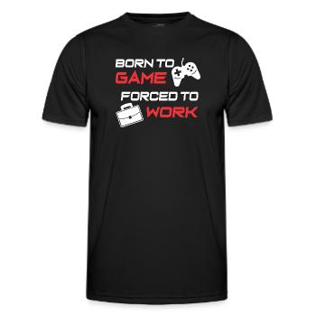 Gamer Work Ethic Graphic Tee - Men's Functional T-Shirt - black - Front - AI Model Male 178 dark (178cm)