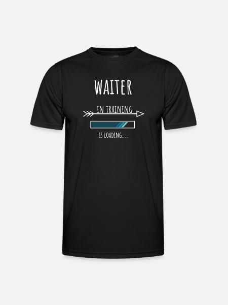 Waiter Geschenk Beruf Ausbildung Kellner - Männer Funktions-T-Shirt - Schwarz