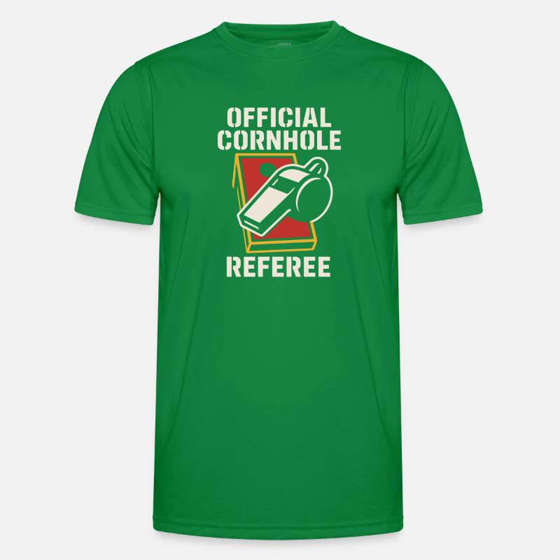 Cornhole Refere Offizielles Schiedsrichter Männer Funktions-T-Shirt