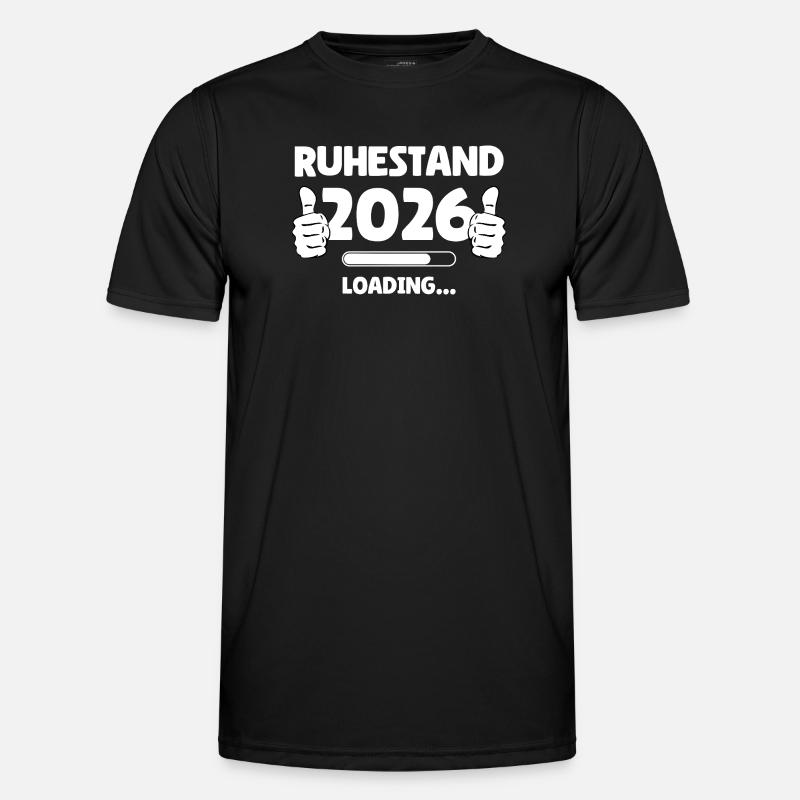 Ruhestand 2026 Loading - Männer Funktions-T-Shirt - Schwarz