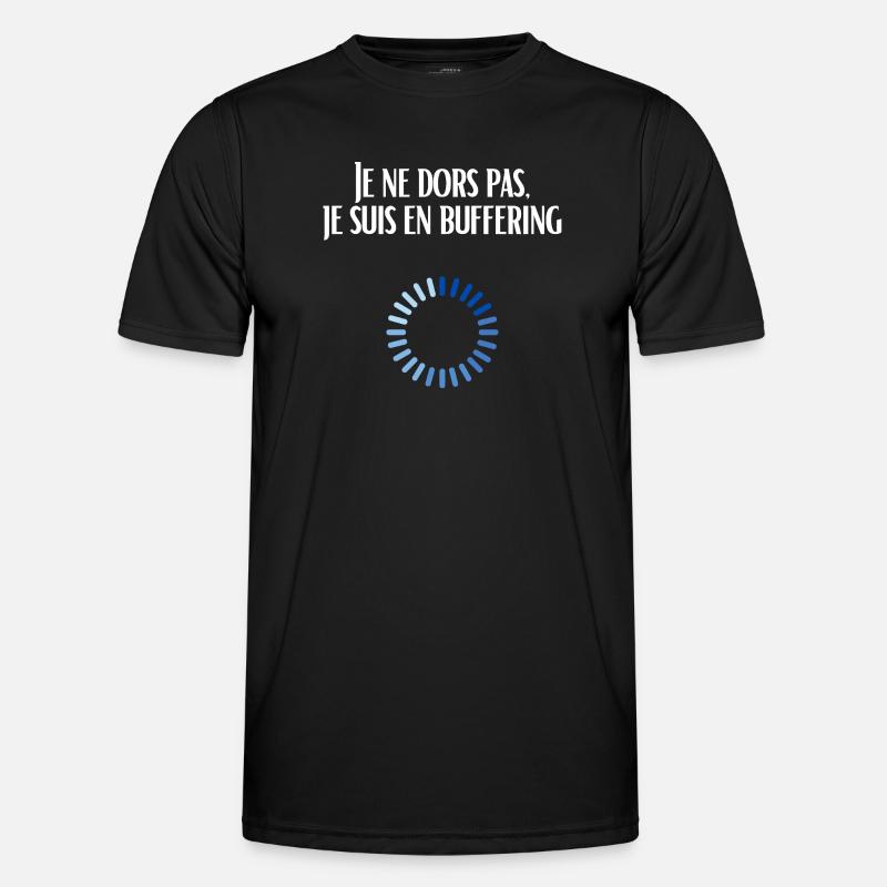 I'm not sleeping, I'm buffering - Men's Functional T-Shirt - black