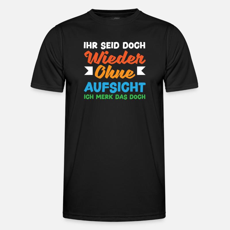 Again without supervision – sarcasm - Men's Functional T-Shirt - black