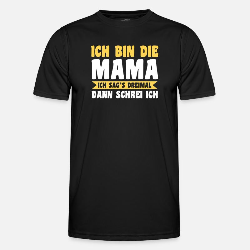 Mutter Team Mama - Männer Funktions-T-Shirt - Schwarz