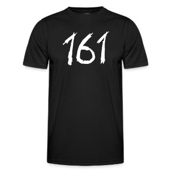 161 Handbrush Ziffern AfA - Männer Funktions-T-Shirt - Schwarz - Vorne - AI Model Male 178 dark (178cm)