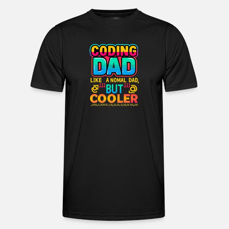 Programmieren Papa Cooler, Programmierer - Männer Funktions-T-Shirt - Schwarz