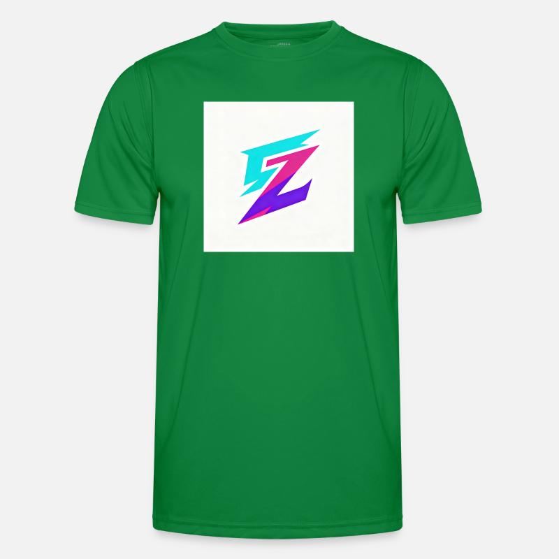 Zigzag Neon Gradient Logo Men's Functional T-Shirt