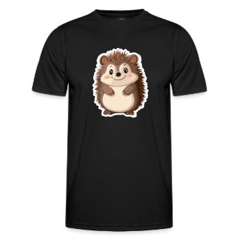 Igel - Männer Funktions-T-Shirt - Schwarz - Vorne - AI Model Male 178 dark (178cm)