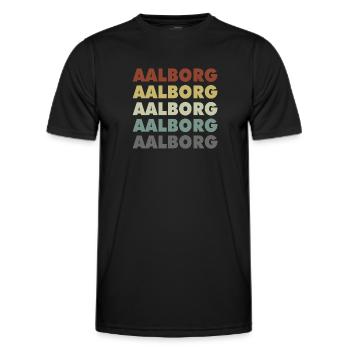 Aalborg - Denmark - Dänemark - Skandinavien - Männer Funktions-T-Shirt - Schwarz - Vorne - AI Model Male 178 dark (178cm)