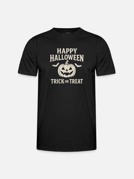 Halloween Pumpkin Trick or Treat - Men's Functional T-Shirt - black