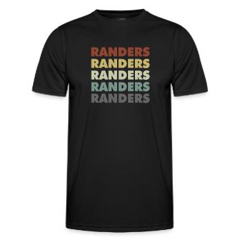Randers - Denmark - Dänemark - Skandinavien - Männer Funktions-T-Shirt - Schwarz - Vorne - AI Model Male 178 dark (178cm)
