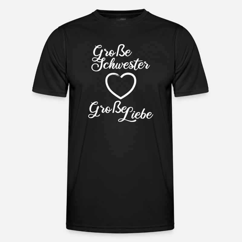 Große Schwester Große Liebe - Männer Funktions-T-Shirt - Schwarz