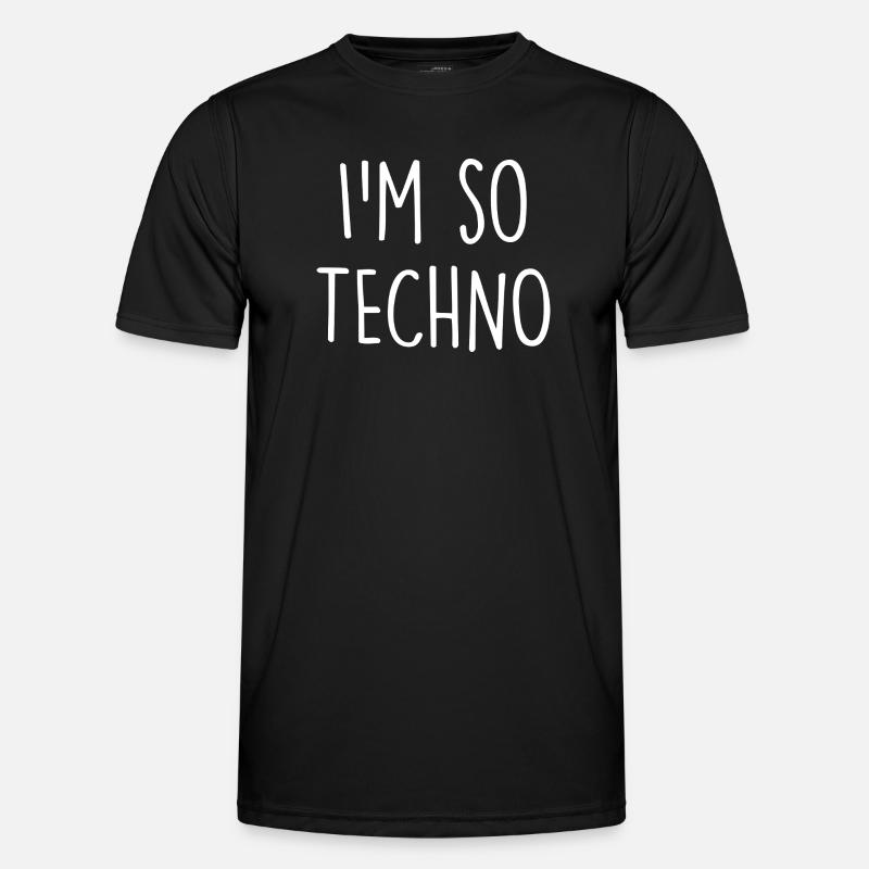 Techno - Männer Funktions-T-Shirt - Schwarz