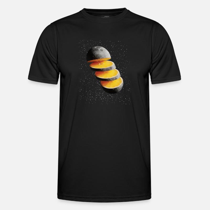 Sliced Lemon Moon Moon Lemon - Men's Functional T-Shirt - black