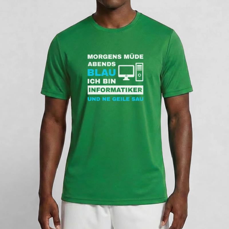 informatiker Programmierer Admin Sprüche Lustig Männer Funktions-T-Shirt