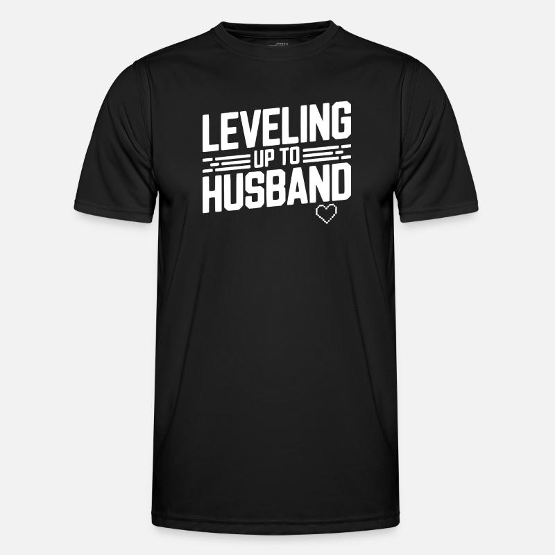 Aufleveln Zum Ehemann - Männer Funktions-T-Shirt - Schwarz