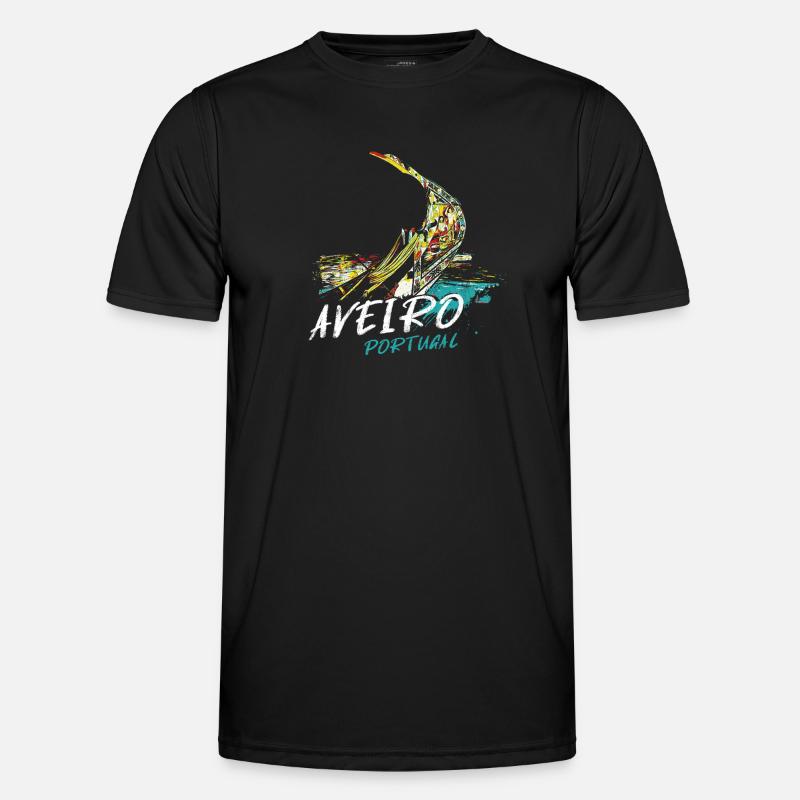 Bugboot moliceiro Aveiro Illustration - Männer Funktions-T-Shirt - Schwarz