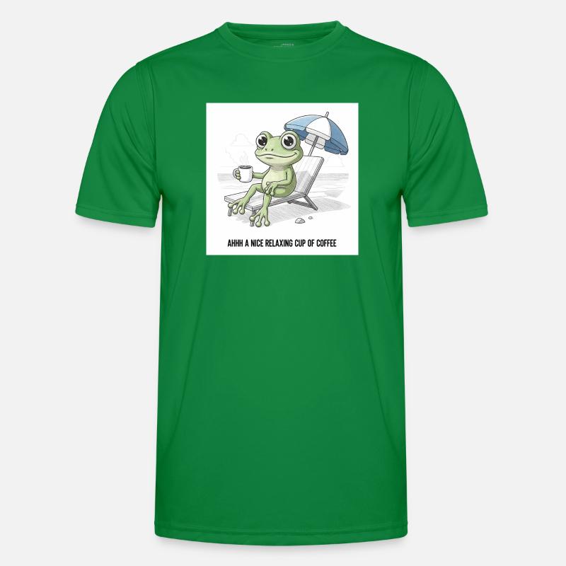 Frog Beach Coffee Chill Men's Functional T-Shirt