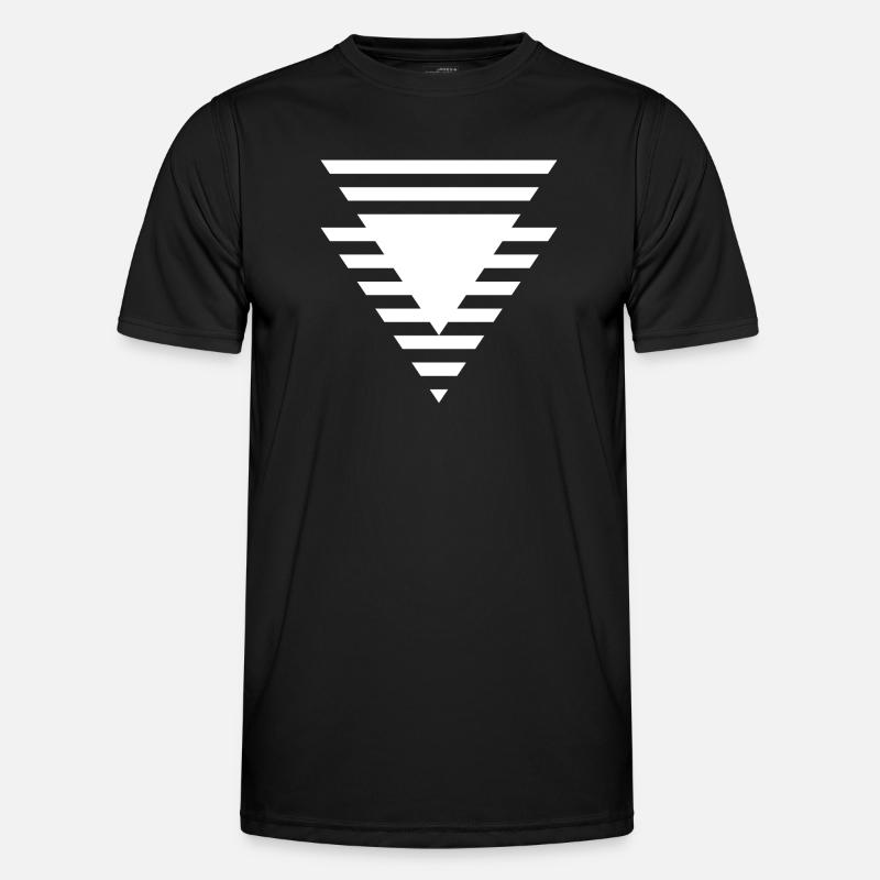 Stepped Triangular Prism - Men's Functional T-Shirt - black