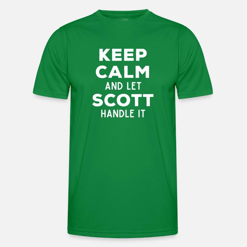 Keep Calm Lass Scott das regeln Lustiger Spruch Männer Funktions-T-Shirt