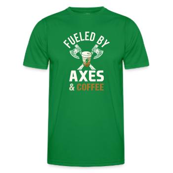 Mythologie viking Valhalla guerrier hache dictons - T-shirt sport Homme - vert - Devant - AI Model Male 178 dark (178cm)