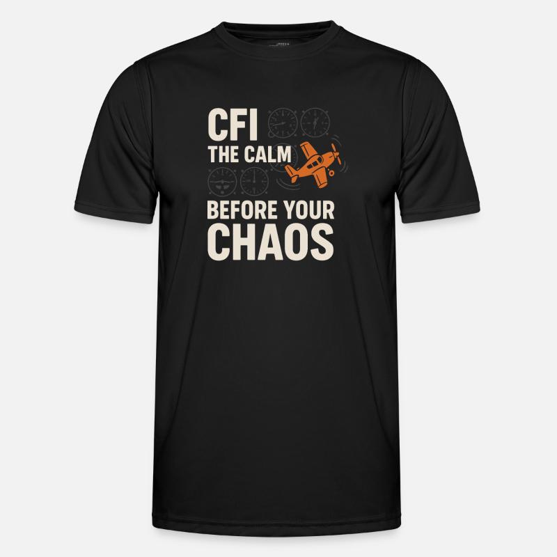 Fluglehrer Cfi Pilot Luftfahrtlehrer - Männer Funktions-T-Shirt - Schwarz
