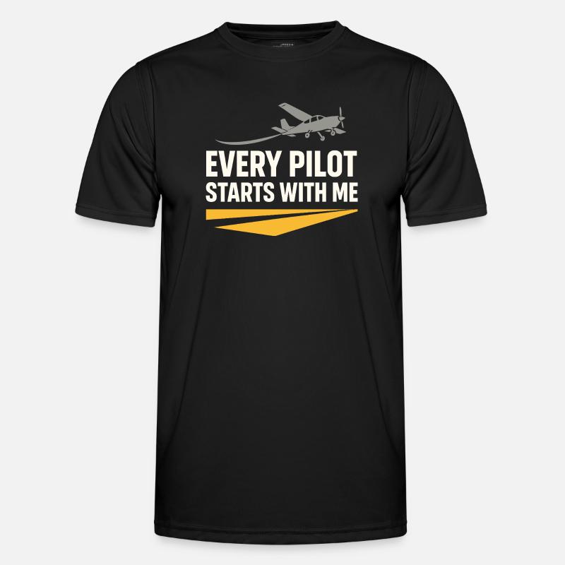 Fluglehrer Cfi Pilot Luftfahrtlehrer - Männer Funktions-T-Shirt - Schwarz