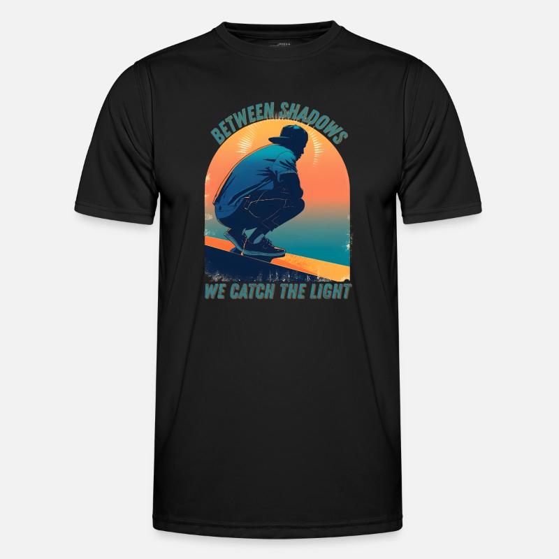 Between Light and Shadow - Men's Functional T-Shirt - black